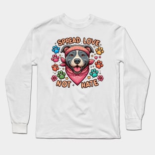 Cute Pitbull Mom Long Sleeve T-Shirt